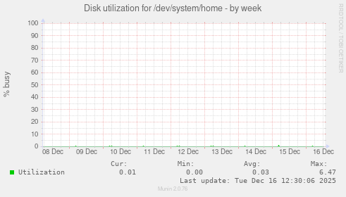 Disk utilization for /dev/system/home
